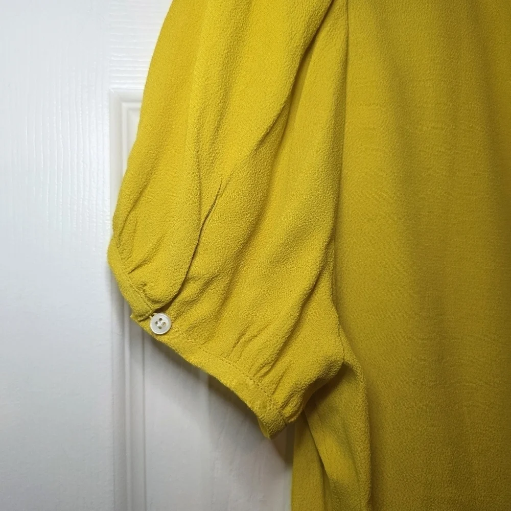 J. Crew Short Sleeve Button Peplum Blouse M